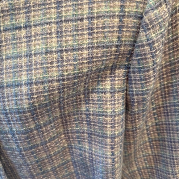 Alfred Dunner 20W Pastel Tweed Lined Purple/ Blue/white Button Down Blazer - Picture 3 of 6